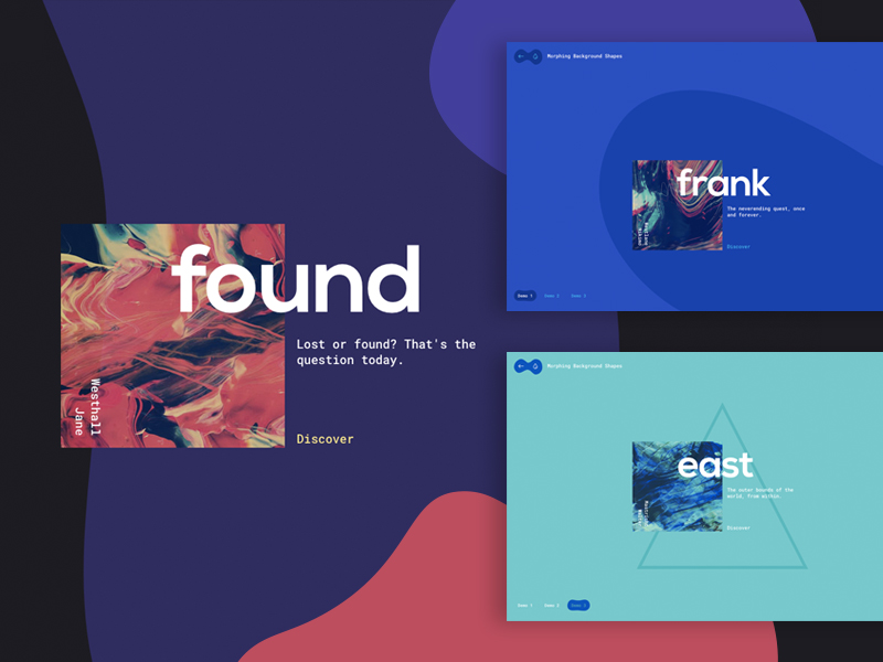 On-Scroll Morphing Background Shapes
